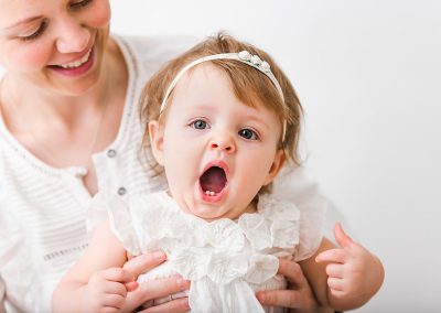 Baby photographer Barnsley, baby yawning at her shoot